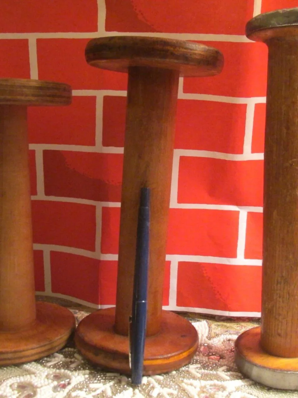 Vintage Wooden Spool or Bobbin set of 3